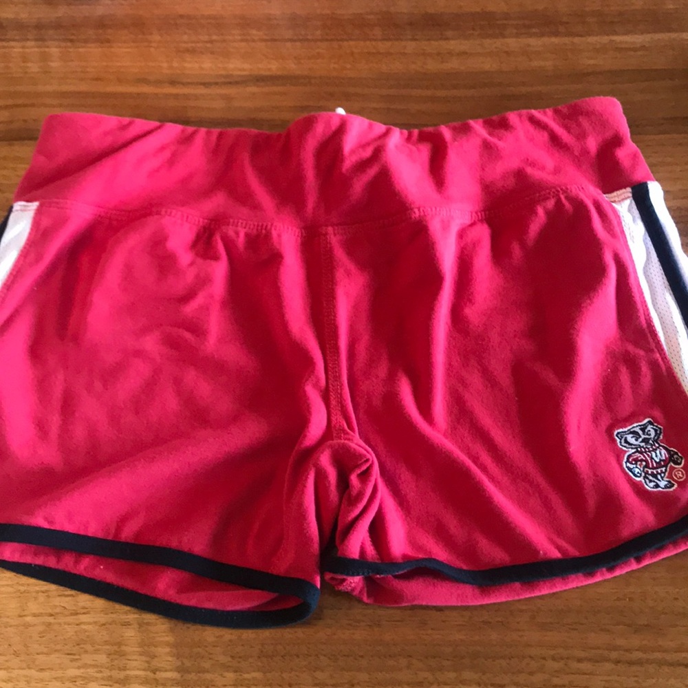 Wisconsin Badger cotton red shorts